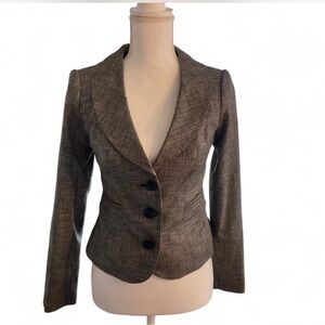 Tailored Gray Textured Blazer